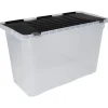 Box de rangement en plastique avec fermeture clips 100 L Rangement