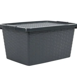 Outlet Box de rangement plastique 20 L gris anthracite Entretien Du Linge