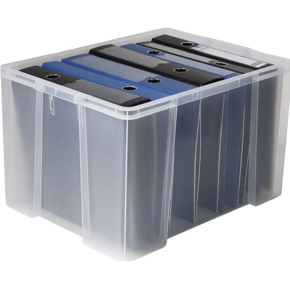 Best Box de rangement transparente couvercle clips rouge 45 L Rangement