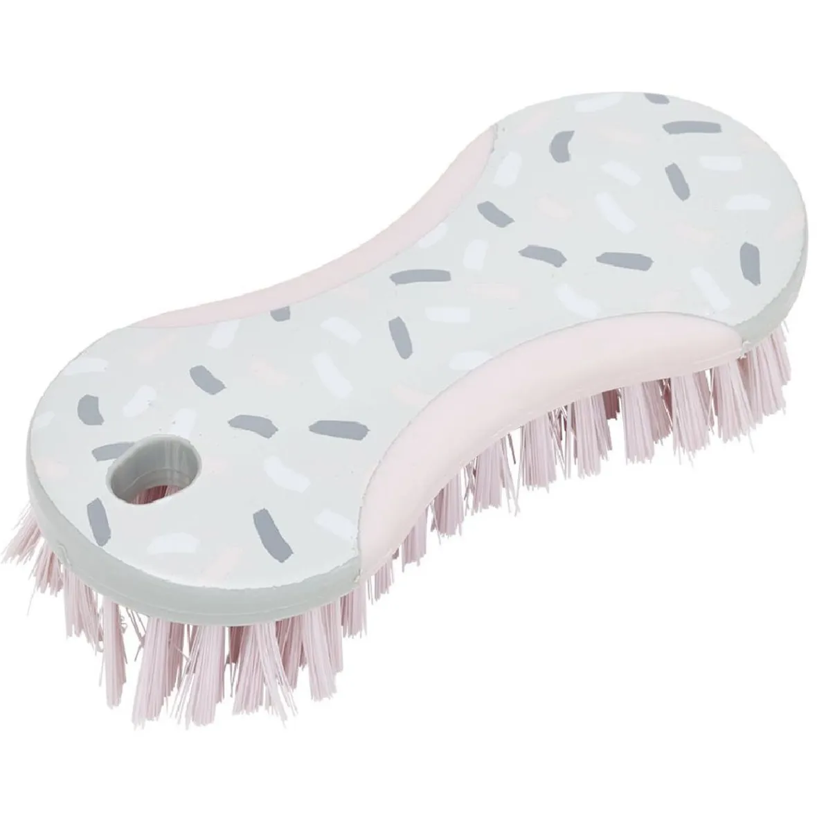 Brosse de nettoyage décorée 16x7x3,5cm rose^Gifi Discount