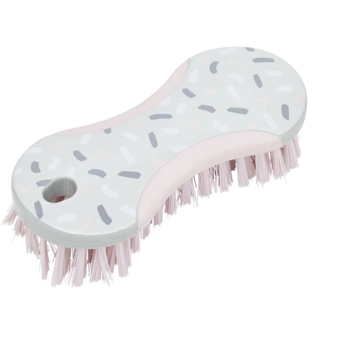 Brosse de nettoyage décorée 16x7x3,5cm rose^Gifi Discount