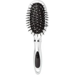 Brosse pneumatique ovale picots perlés pvc gris^Gifi Discount