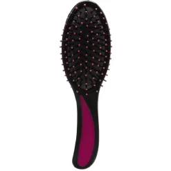 Brosse pneumatique ovale picots perlés pvc noir fuchsia^Gifi Outlet