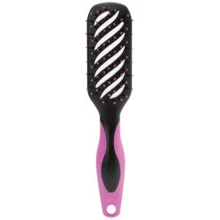 Brosse tunnel multi-usages picots perlés pvc noir fuchsia^Gifi Outlet