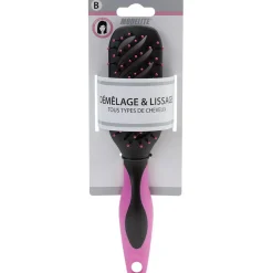 Brosse tunnel multi-usages picots perlés pvc noir fuchsia^Gifi Outlet