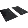 Gifi Cuisson^Cache plaque de cuisson en verre noir effet marbre 52x30cm