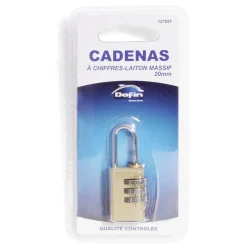 Cadenas à chiffres en laiton massif l.20 mm^Gifi Sale