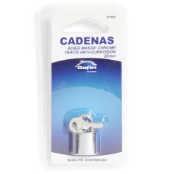 Cadenas en acier gris chromé de 20 mm - 2 clés^Gifi Discount