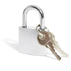 Cadenas en acier gris chromé de 32 mm - 2 clés^Gifi New