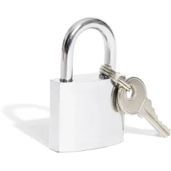 Cadenas en acier gris chromé de 32 mm - 2 clés^Gifi New