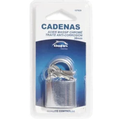 Cadenas en acier gris chromé de 38 mm - 2 clés^Gifi Clearance