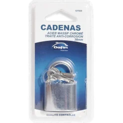 Cadenas en acier gris chromé de 38 mm - 2 clés^Gifi Clearance