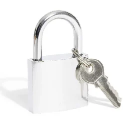 Cadenas en acier gris chromé de 38 mm - 2 clés^Gifi Clearance