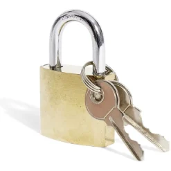 Cadenas en acier massif jaune 32mm - 2 clés^Gifi