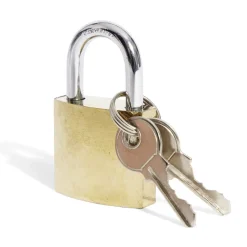 Cadenas en acier massif jaune 32mm - 2 clés^Gifi