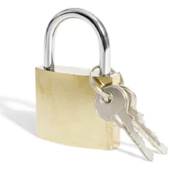 Cadenas en acier massif jaune l.50 mm - 2 clés^Gifi New