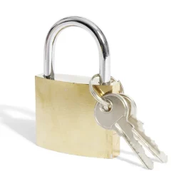 Cadenas en acier massif jaune l.50 mm - 2 clés^Gifi New