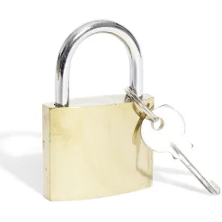 Cadenas en acier massif jaune l.50 mm - 2 clés^Gifi New