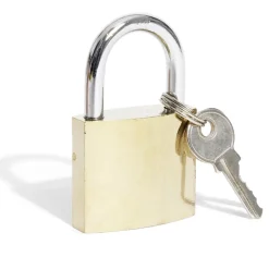 Cadenas en acier massif jaune 38mm - 2 clés^Gifi Hot