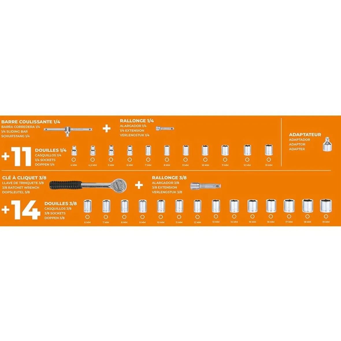 Caisse à outils en acier 119 pièces^Gifi New