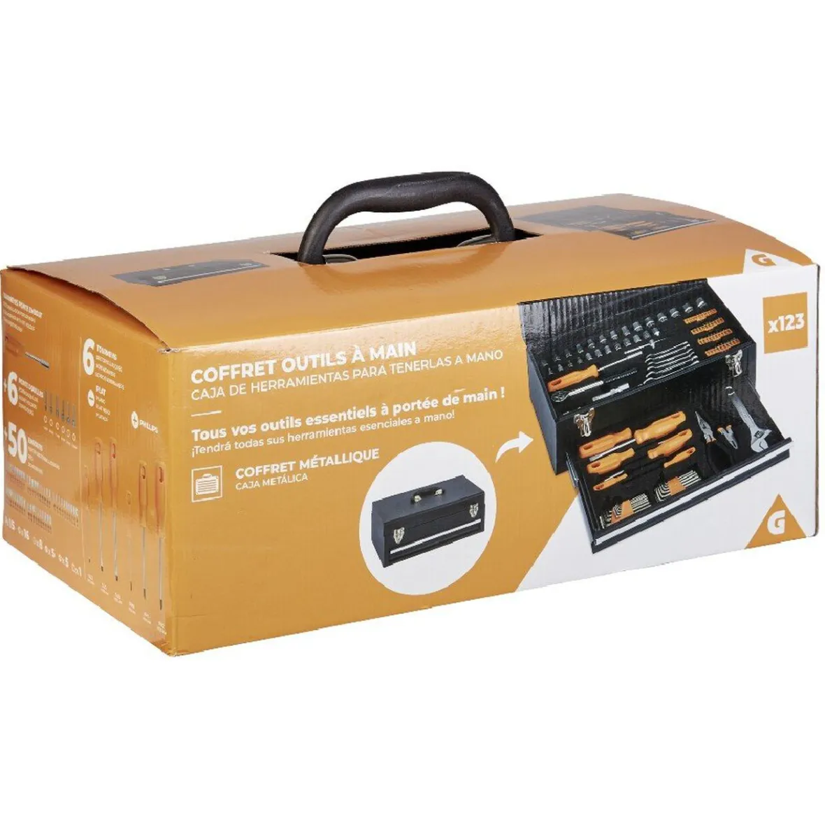 Caisse à outils en acier 119 pièces^Gifi New