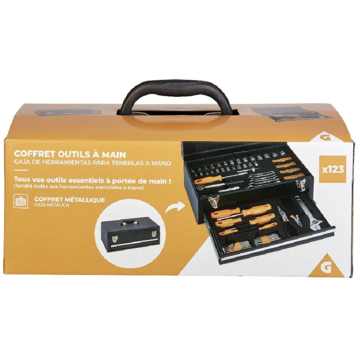 Caisse à outils en acier 119 pièces^Gifi New