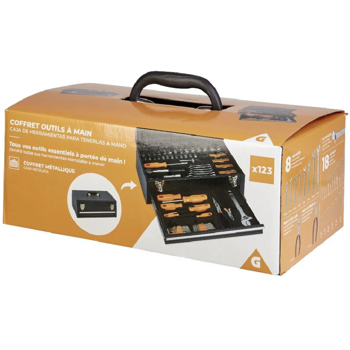 Caisse à outils en acier 119 pièces^Gifi New