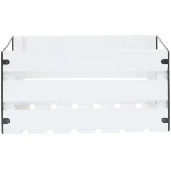 Best Caisse de rangement en bois et métal - L41 x l20 x H28 cm Rangement