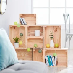 Best Caisse en bois pin massif à monter soi-même petit modèle Rangement