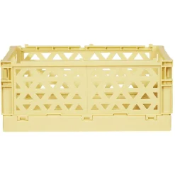 Sale Caisse pliable avec porte-étiquette jaune L25xl16,5xH10cm Rangement