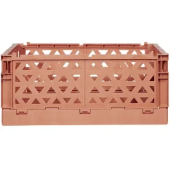 Best Caisse pliable avec porte-étiquette marron L33xl25xH15cm Rangement