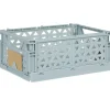 Best Caisse pliable polypropylène 17x12x7.5cm bleu Rangement