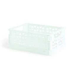 Best Caisse pliable vert pastel 3,4L - 24x17xH10cm Rangement