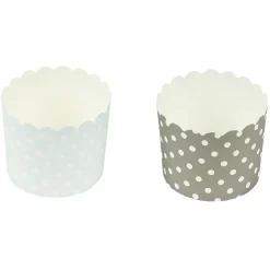 Gifi Cuisson^Caissette à muffin motif pois gris bleu x25