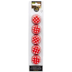 Gifi Cuisson^Caissette aluminium rouge et blanc x20