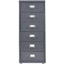 Best Caisson 6 tiroirs 4 roues noir Rangement