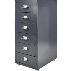 Best Caisson 6 tiroirs 4 roues noir Rangement