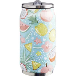 Gifi Conservation Alimentaire^Canette isotherme inox imprimé tropical 260 ml