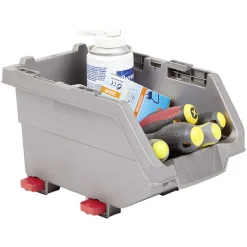 Best Casier de rangement superposable gris et rouge x4 Rangement