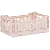 Best Casier pliant plastique rose 4 L Rangement