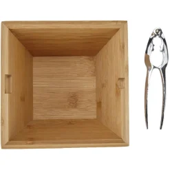 Gifi Préparation Culinaire^Casse-noix avec bol en bambou naturel