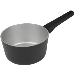 Gifi Petit Électroménager^Casserole 18 cm aluminium gris anthracite finition argenté