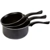 Gifi Cuisson^Casserole acier noir - Lot de 3 - Tous feux sauf induction