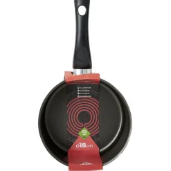 Gifi Cuisson^Casserole aluminium antiadhésive noir et rouge Ø 18 cm