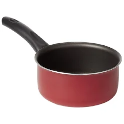Gifi Cuisson^Casserole aluminium antiadhésive noir et rouge Ø16xH7,5cm