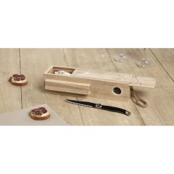 Gifi Préparation Culinaire^Cave à saucisson bois et couteau