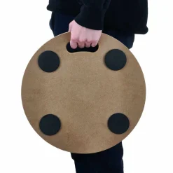 Chariot de plateforme rond en bois^Gifi Sale