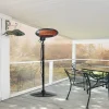 Chauffage extérieur sur pied ajustable 160-210cm Homday^Gifi Best