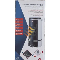Chauffage rafraîchisseur d'air 2 en 1 800W noir^Gifi Discount
