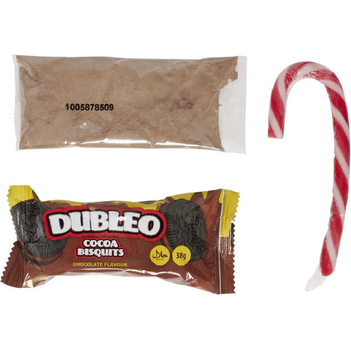 Gifi Préparation Culinaire^Chope en verre père Noël avec cookies et sucre d'orge